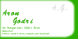 aron godri business card